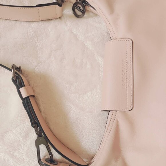 New Longchamp Le Pliage Xtra M Shoulder bag Nude Leather - Picture 11 of 12